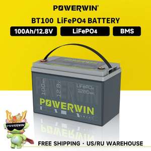 AliExpress: Batería POWERWIN BT100 12.8V 100Ah 1280Wh LiFePO4 ( Enviada desde Mexico)
