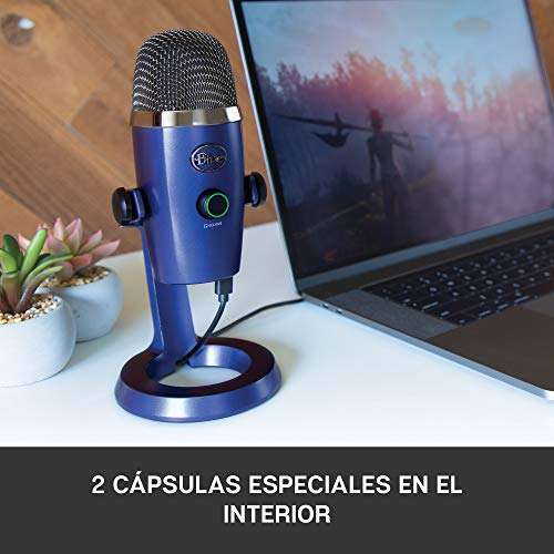 Amazon: Blue Yeti Nano Premium Micrófono de condensador USB Grabación, Streaming, Gaming,Podcasts, PC y Mac, Efectos Blue VO!CE, Cardioide
