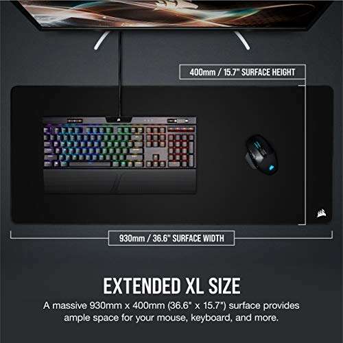 Amazon: Corsair Pro Premium - Mousepad gamer de Microtejido - Base antideslizante - Extended XL