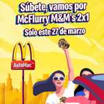 McDonald's: McFlurry M&M’s al 2x1 en AutoMac (27 de marzo)