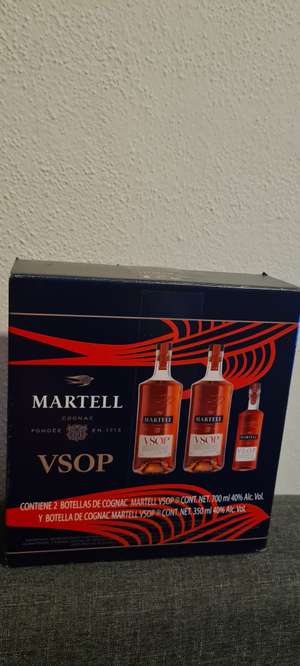 Walmart. Paquete de Cognac Martell VSOP | 1750ml en total entre las 3 botellas