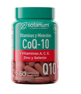 Walmart: Suplemento alimenticio Solanum HB CoQ-10 + vitaminas a, c y e 60 cápsulas de 450 mg