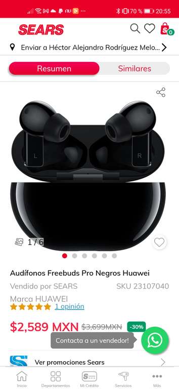 Sears: Audífonos Freebuds Pro Negros Huawei
