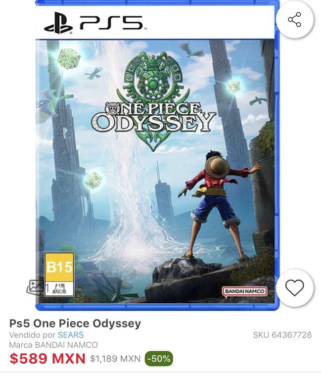 Sears: One Piece Odyssey PS5