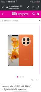 Liverpool: Huawei mate 50 pro naranja 512gb