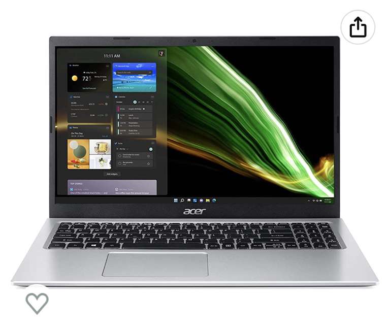 Amazon: laptop Acer Aspire 3 FHD IPS de 17.3 pulgadas, Intel i3-1115G4 de 11ª generación (hasta 4.1 GHz), DDR4 8 GB, SSD PCIe 128 GB