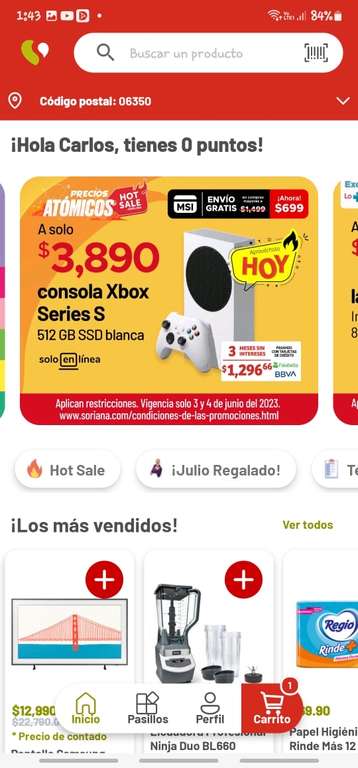Soriana: Xbox series S