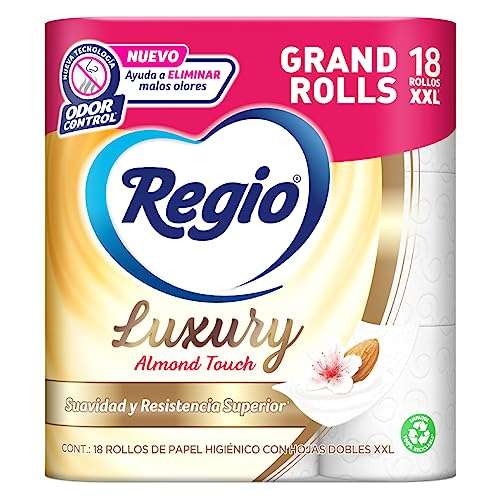 Amazon: Regio Luxury 18 Rollos $88 pesos (comprando 10 piezas)
