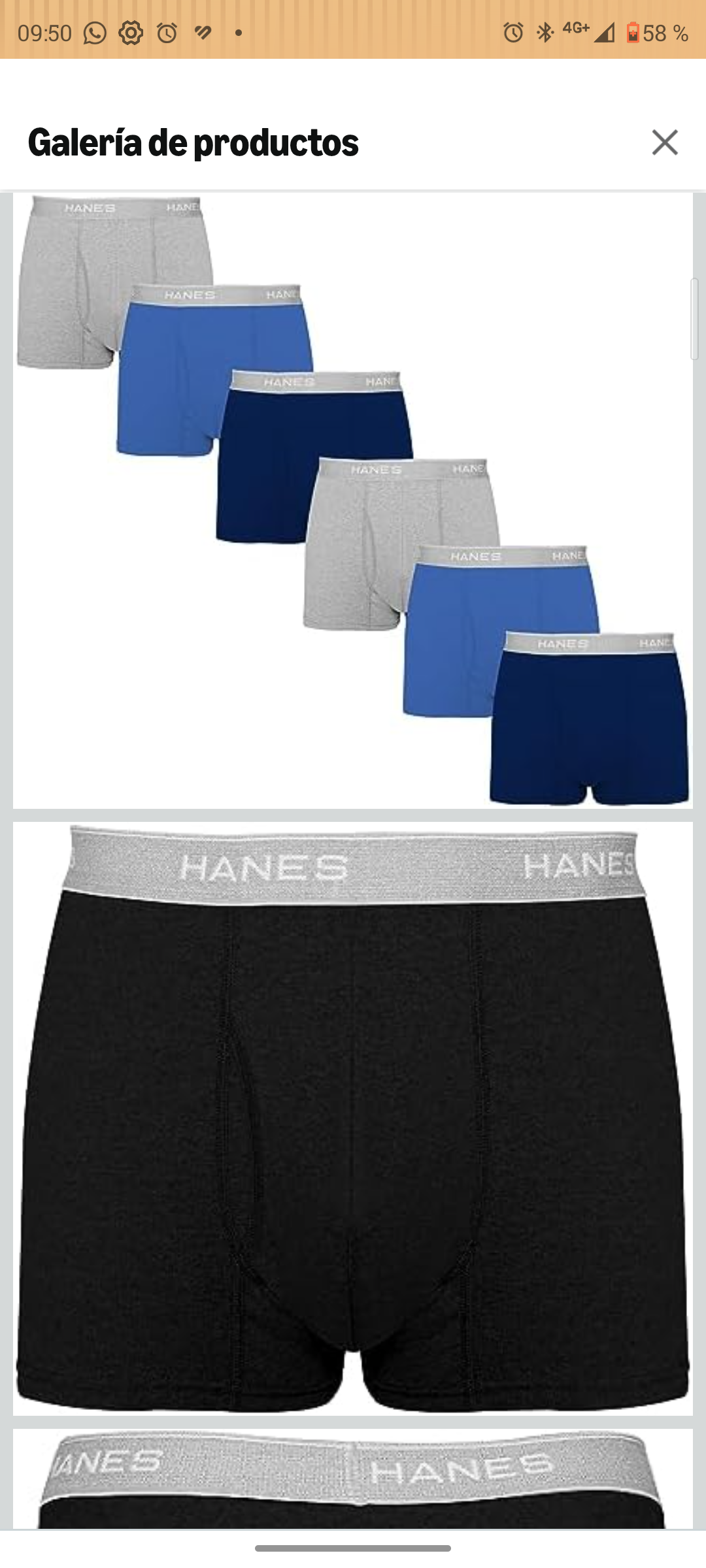 Amazon: Oferta por tiempo limitado: 6 Hanes Clásico Ajustado Hombre