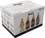 Amazon: Cerveza Modelo Premium Pack 12 Botellas de 355ml, con Modelo Especial, Ámbar, Negra y Trigo