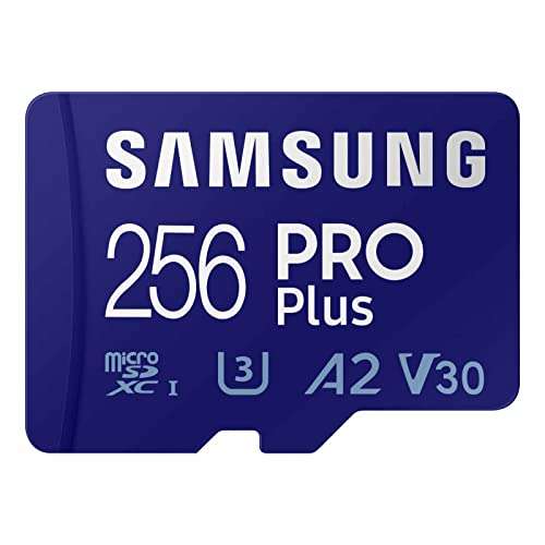 Amazon: SAMSUNG 256GB New Pro Plus MicroSD y Adaptador MB-MD256SA/AM (precio comprando 3 piezas)