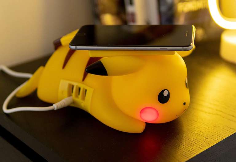 Amazon: Cargador inalámbrico Pika Pika Pikachu envío gratis con PRIME