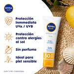 Amazon: NIVEA SUN Protector Solar Facial para Piel Sensible (50 ml) 125 normal - 112 con planea y cancela