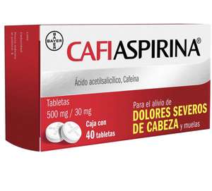 Amazon: Cafiaspirina 40 Tabletas 500 mg/30 mg para la cruz