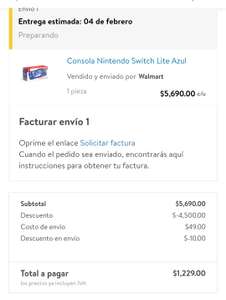 Walmart: Nintendo Switch Lite Azul (BUG)