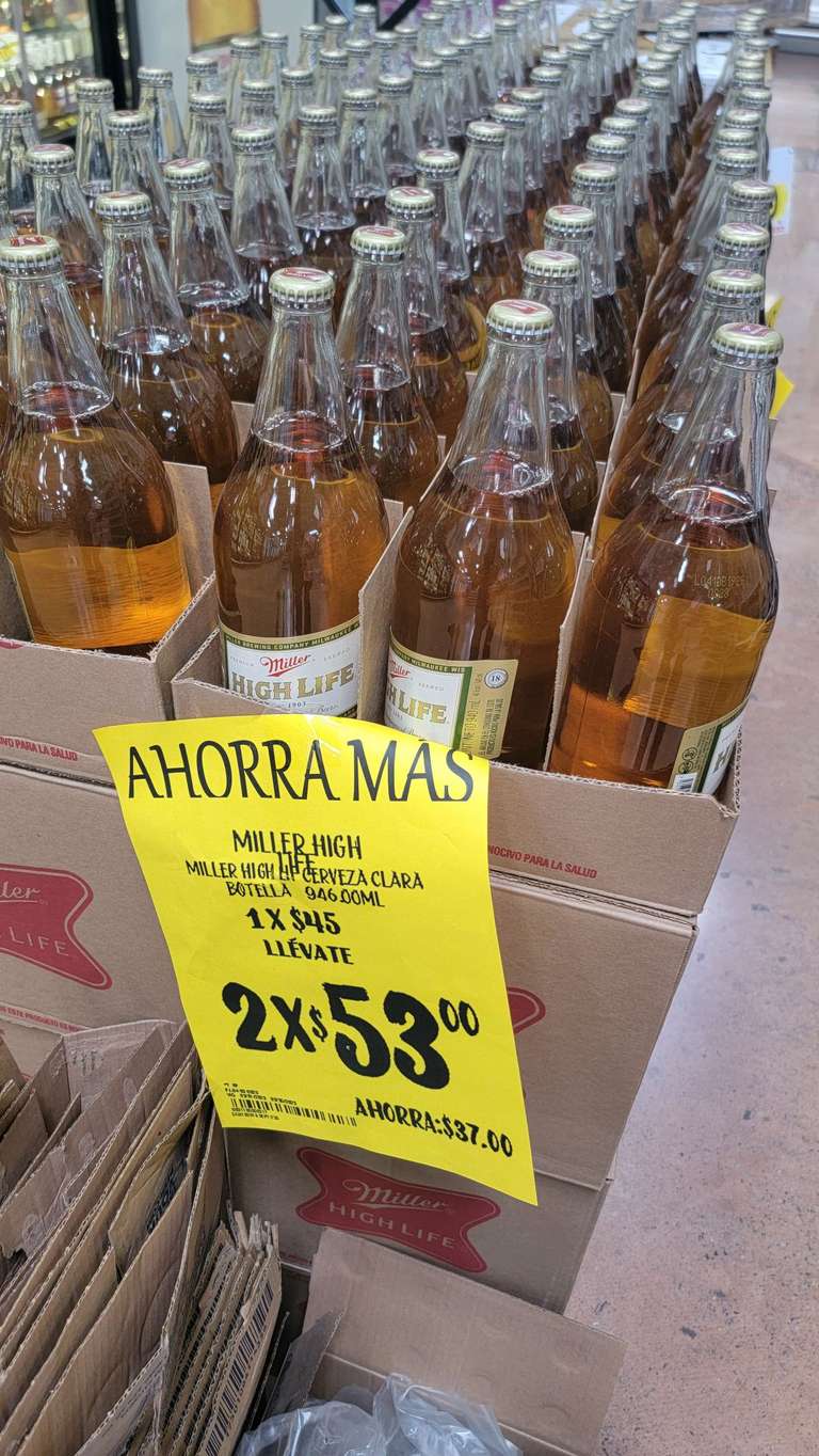HEB San Luis Potosí: cerveza Miller 2 X $53