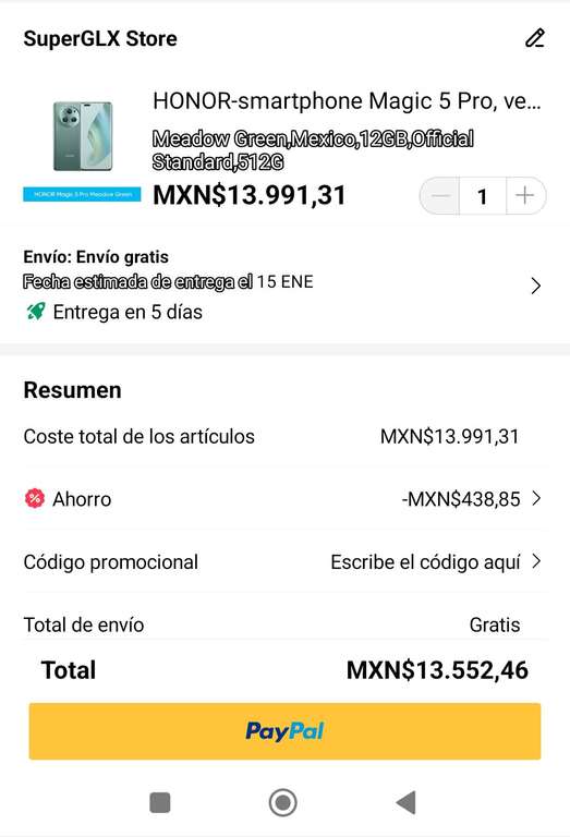 Comprar HONOR Magic5 Pro 5G  Christmas Sale: HASTA 7% DE DESCUENTO - HONOR  MX