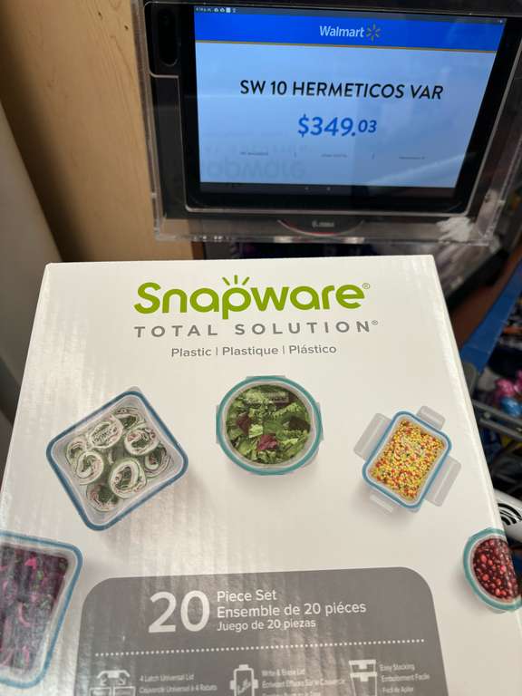 Walmart: Tuppers Snapware, 20 piezas $349.03