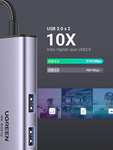 Amazon: UGREEN Hub USB C, 7 en 1 Adaptador USB C con HDMI 4K 60Hz, Gigabit Ethernet, 100W PD Carga