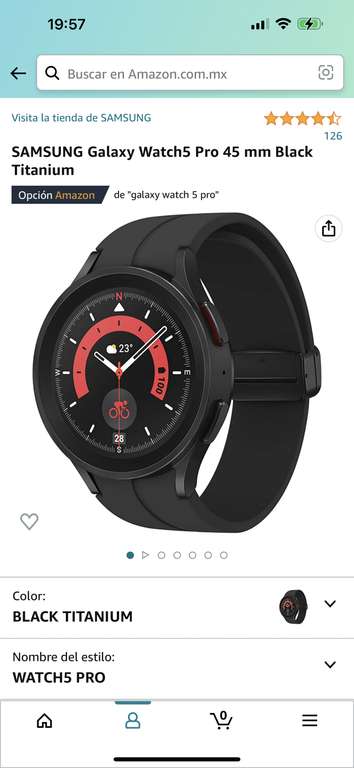 Amazon: Samsung Galaxy Watch5 Pro de 45mm Negro