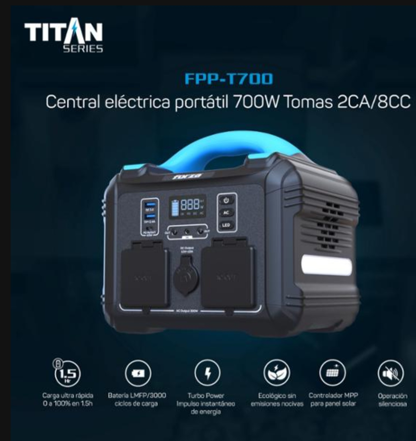 Home Depot: Estación de energía Forza FPP-T700 700w batería LMFP 551.25 Wh