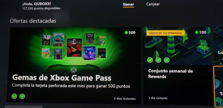 Xbox: Tesoro Semanal +100 Puntos Microsoft Rewards