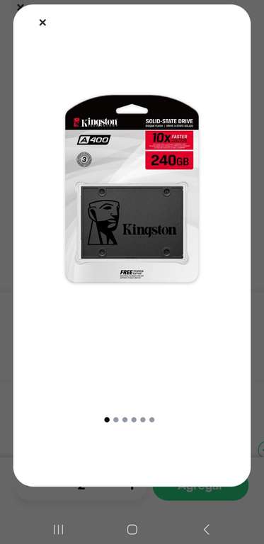 Rappi: SSD Kingston 240gb - Bodega Aurrera La Virgen CDMX