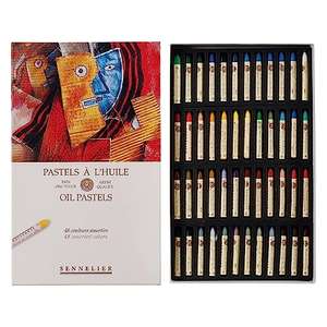Amazon: (Precio prime) Sennelier Cardboard Oil Pastel Set, Set of 48, Multicolor