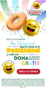 Krispy Kreme [20 de Marzo]: Dona glaseada gratis | Media docena glaseada por $20 (Al comprar media docena select)