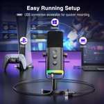 Aliexpress: Microfono dinamico FIFINE con RGB, XLR/USB para grabación de podcasts, transmisión, gaming, conector auriculares