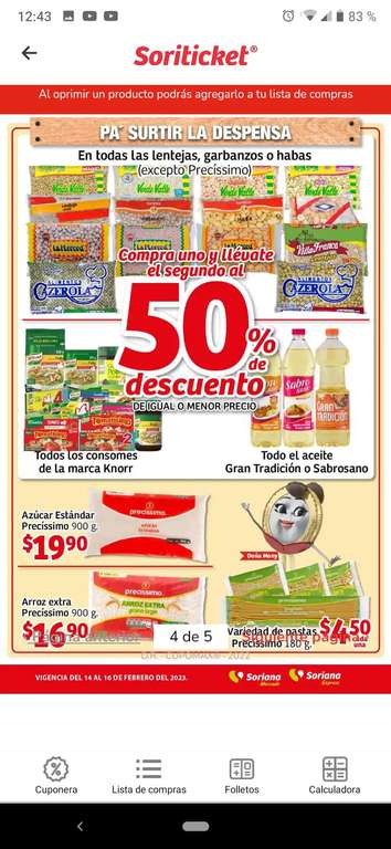Soriana Mercado: Folleto de ofertas (3x2 en Litros Holanda y Nestlé | Compra 1 y el 2o con 50% OFF en artículos seleccionados y más)