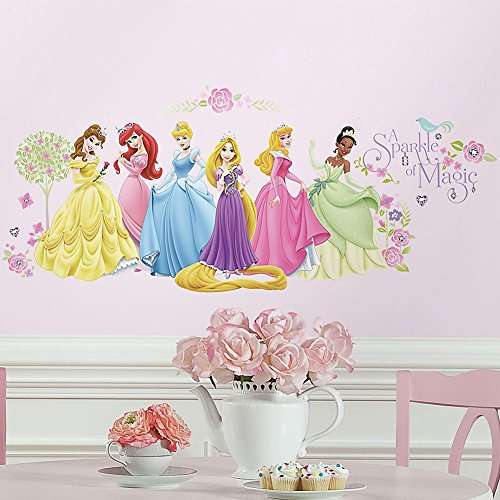 Amazon: Stickers de Vinil para Pared Princesas de Disney Glow Princess RoomMates