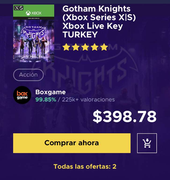 Eneba: Gotham Knights (Xbox Series X|S) TURQUÍA