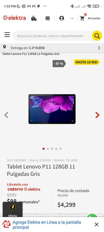 Elektra: Tablet Lenovo P11
