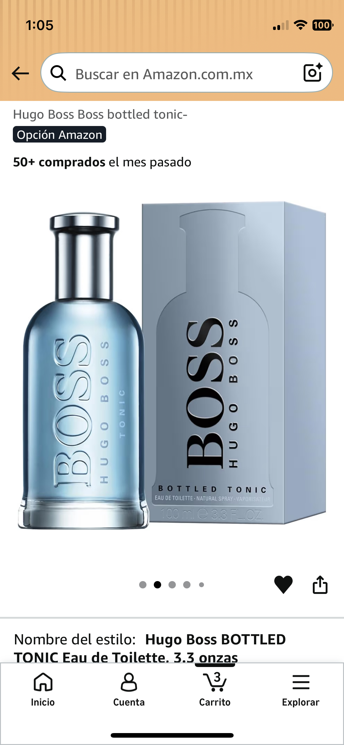 Amazon: Boss Bottled Tonic EDT by Hugo Boss 100ml