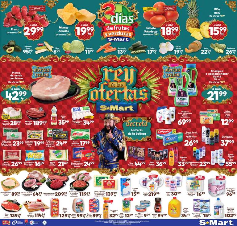 S-Mart: 3 Días de Frutas y Verduras del Martes 24 al Jueves 26 de Mayo