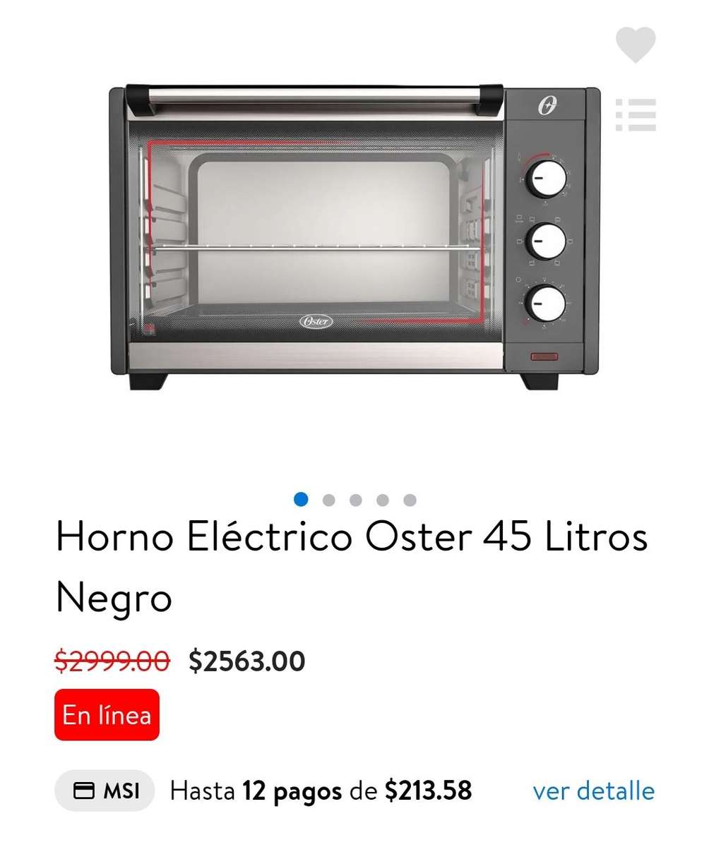 Walmart: Horno Eléctrico Oster 45 Litros Negro - promodescuentos.com