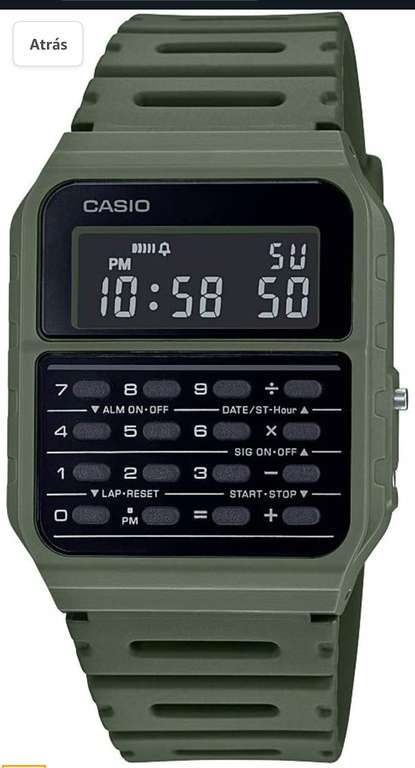 Amazon: Casio Reloj calculadora. Nuevamente color verde disponible