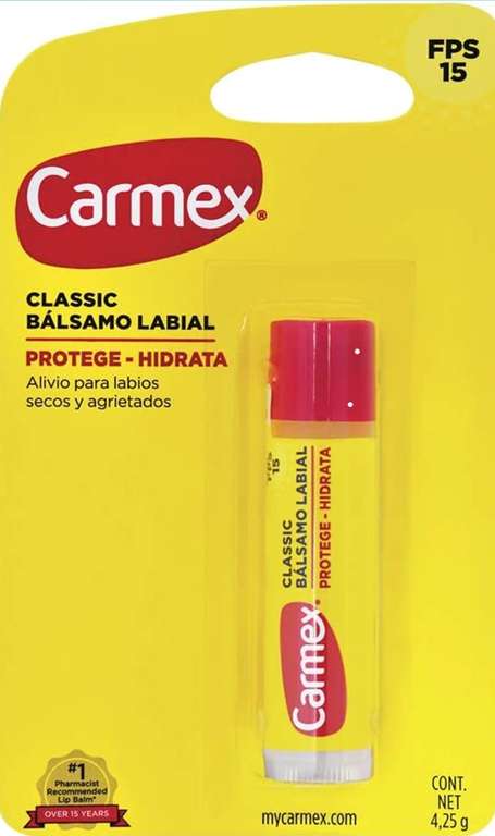 Amazon: (Casi) Todos los productos Carmex en descuento | Ejemplo: Carmex Bálsamo Labial, Stick 4.25 g, Original | Envío gratis con Prime