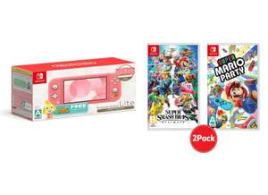 Walmart: Nintendo Switch Lite Edición Isabelle’s Aloha + Super Smash Bros. Ultimate + Super Mario Party Banorte TDC Digital (Pa la bendi)