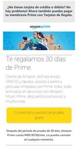 30 dias de Prueba Amazon Prime (no importa si ya fuiste PRIME intenten)