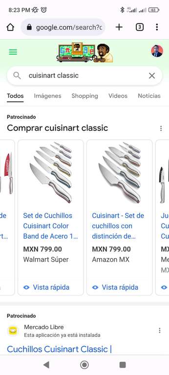 Walmart: Set de cuchillos cuisinart classic