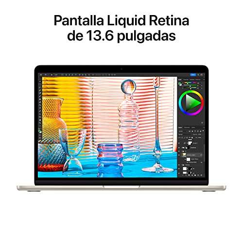 Amazon: MacBook Air M2 Pantalla Liquid Retina de 13.6 in, 8GB RAM, SSD 256 GB (Pagando con bancos participantes)