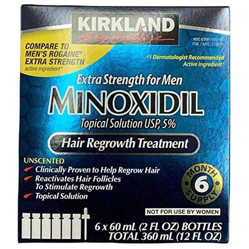 Amazon: Minoxidil Kirkland 6 frascos de 60ml.
