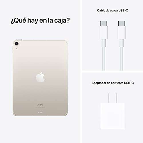 Amazon: Apple 2022 iPad Air (Wi-Fi, 64 GB) - Blanco Estelar