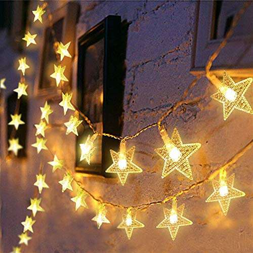 Amazon: Luces en cadena de Estrella, 3mts. 20 luces