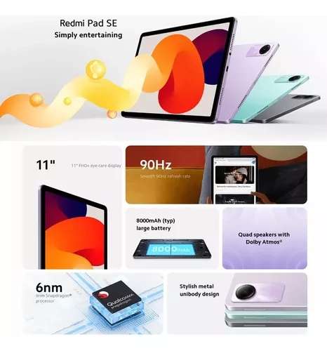 Tablet Xiaomi Redmi Pad Se 11 256gb - 8gb Nueva Negro - Mercado