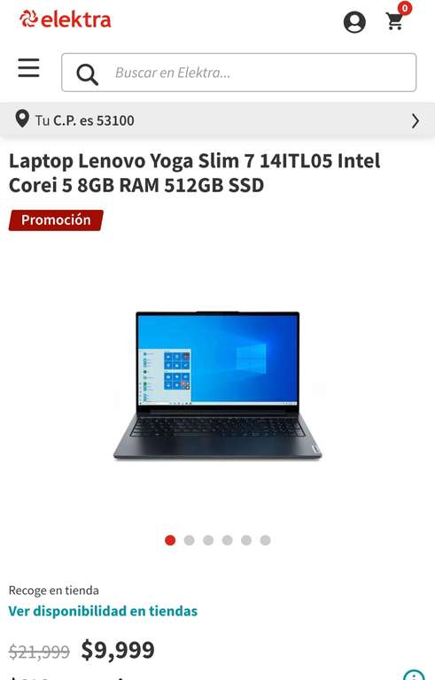 Elektra: Laptop Lenovo Yoga Slim 7 14ITL05 Intel Corei 5 8GB RAM 512GB SSD