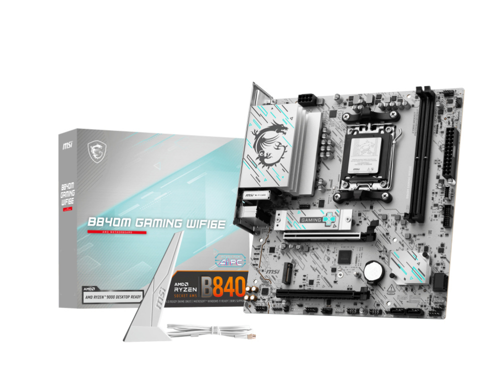 CyberPuerta: Tarjeta Madre MSI B840M Gaming, Micro-ATX, Socket AM5, AMD B840, 128GB DDR5, HDMI/DP para AMD