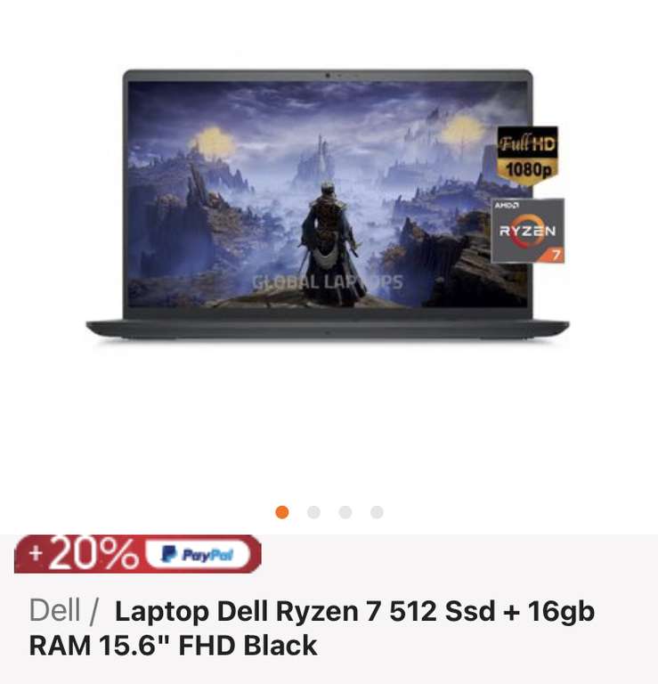 Linio: Dell Laptop Dell Ryzen 7 con PayPal